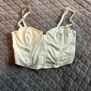 NWOT The Post white corset top-small